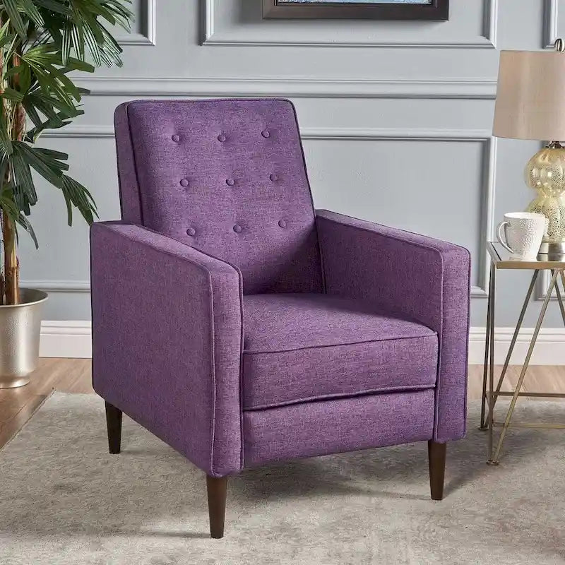 Fauteuil inclinable en tissu de style Mid-Century Modern