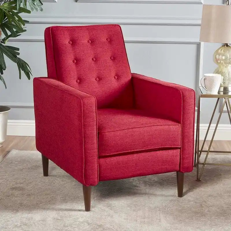 Fauteuil inclinable en tissu de style Mid-Century Modern