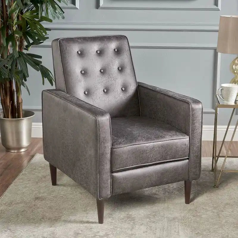 Fauteuil inclinable en tissu de style Mid-Century Modern
