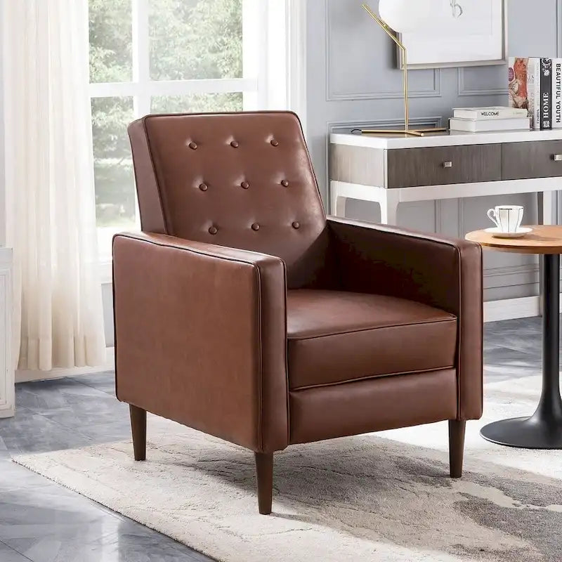 Fauteuil inclinable en tissu de style Mid-Century Modern