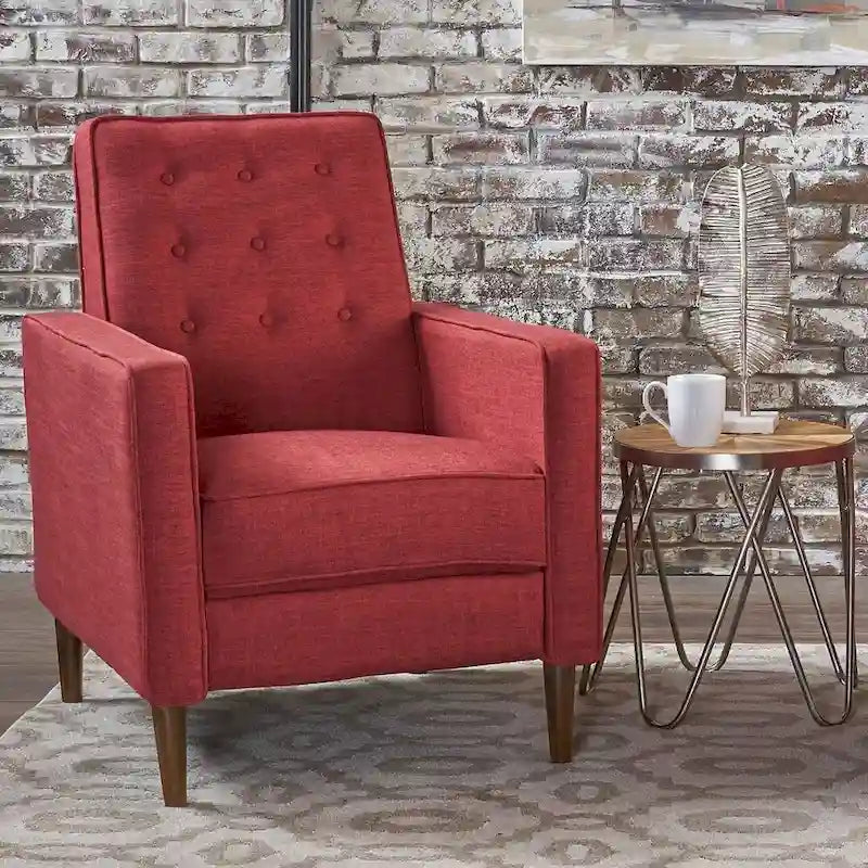 Fauteuil inclinable en tissu de style Mid-Century Modern