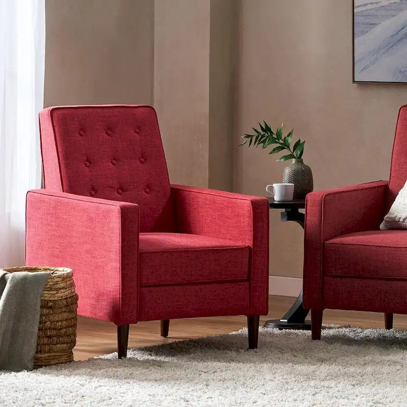 Fauteuil inclinable en tissu de style Mid-Century Modern