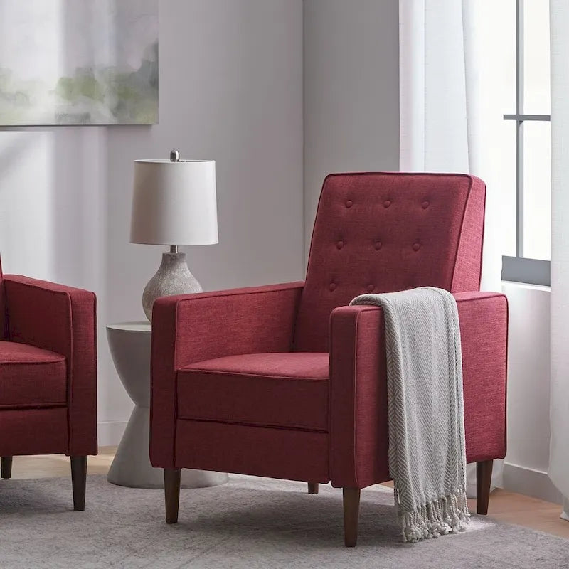Fauteuil inclinable en tissu de style Mid-Century Modern
