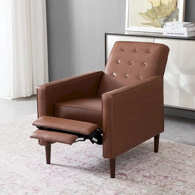 Fauteuil inclinable en tissu de style Mid-Century Modern