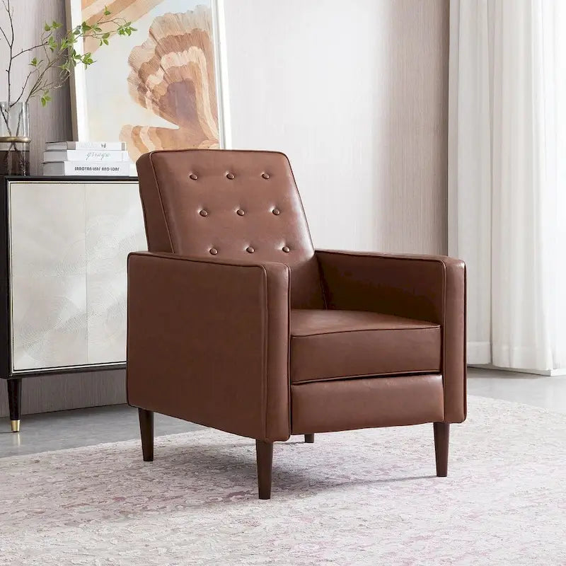 Fauteuil inclinable en tissu de style Mid-Century Modern