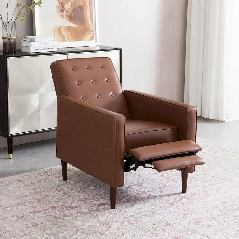 Fauteuil inclinable en tissu de style Mid-Century Modern