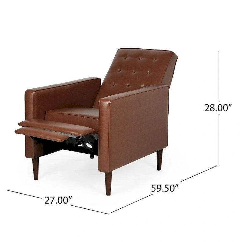 Fauteuil inclinable en tissu de style Mid-Century Modern