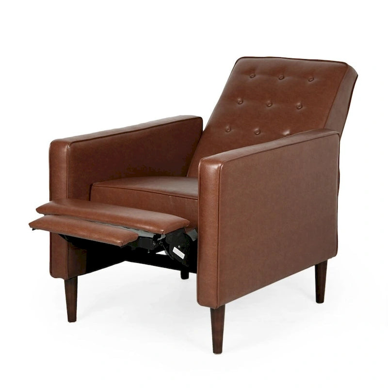 Fauteuil inclinable en tissu de style Mid-Century Modern
