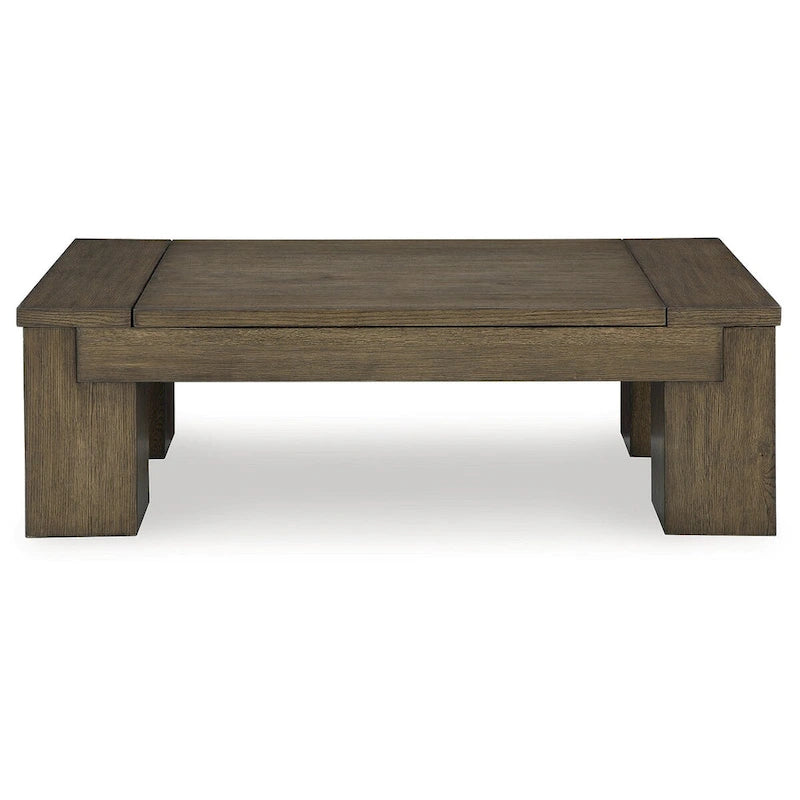 Table basse relevable marron