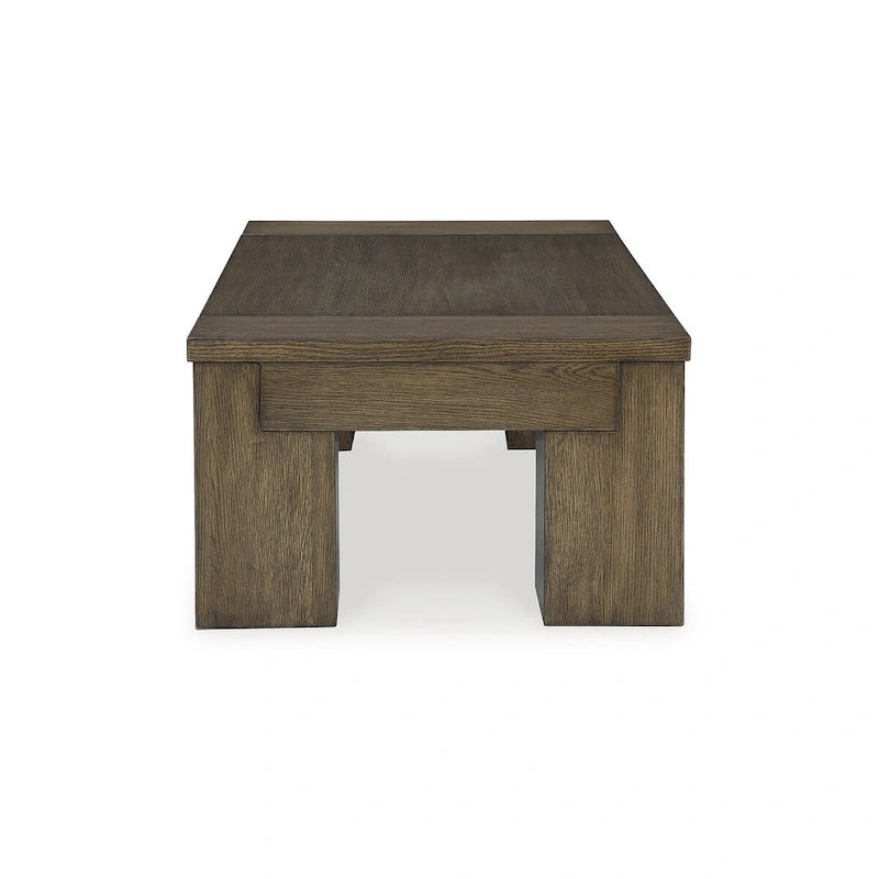 Table basse relevable marron