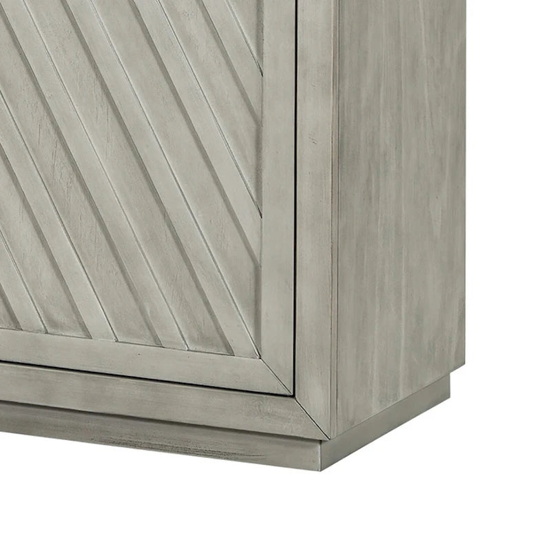 Bahut en bois vintage classique avec étagères intérieures réglables