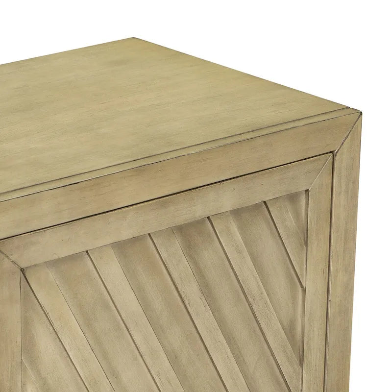 Bahut en bois vintage classique avec étagères intérieures réglables