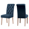 Chaise de salle à manger Parsons en lin avec boutons décoratifs