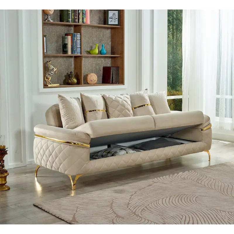 Canapé Convertible 3 Places Moderne Confortable