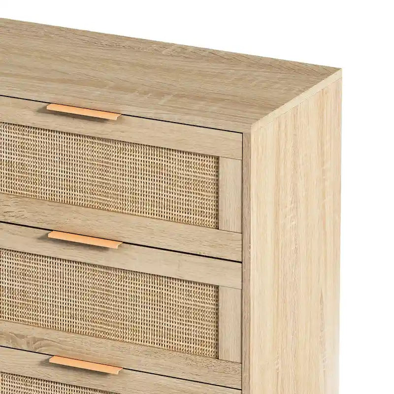 Rangement en rotin à 6 tiroirs de 109,9 cm