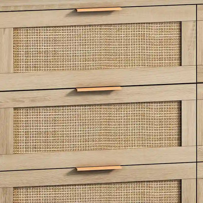 Rangement en rotin à 6 tiroirs de 109,9 cm
