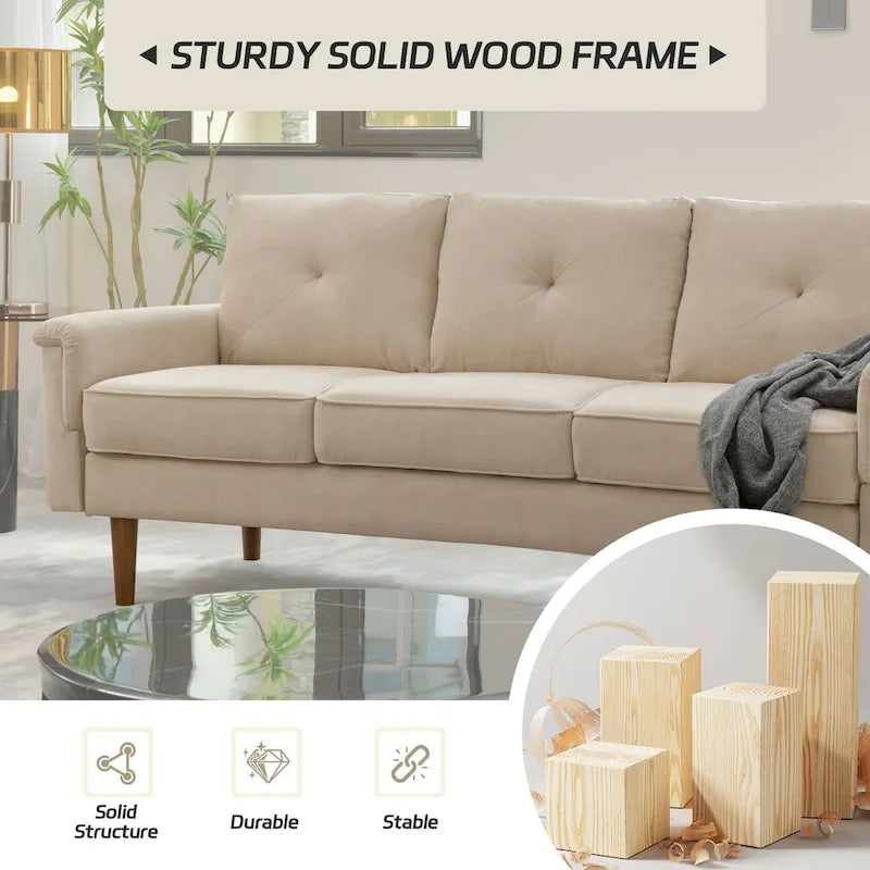 Canapé d'intérieur design avec pieds en bois